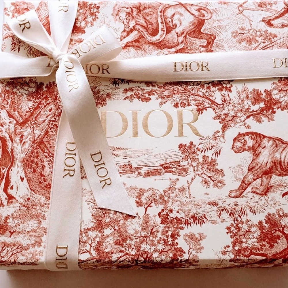 Dior Red and White Toile de Jouy Box with Ribbon - Picture 6 of 6